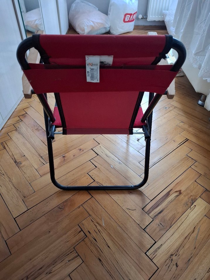 Kırmızı Çocuk Sandalyesi Ahşap Kollu - Görsel 5