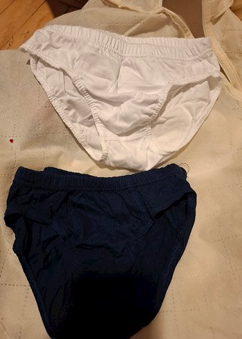 Beyaz ve Lacivert Çocuk Külot Takımı - Görsel 3