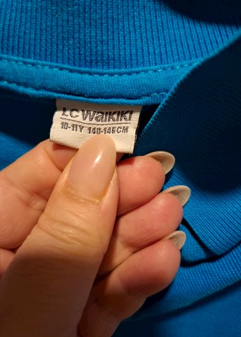 Erkek Mavi Uzun Kollu Polo Yaka Sweatshirt - Görsel 2