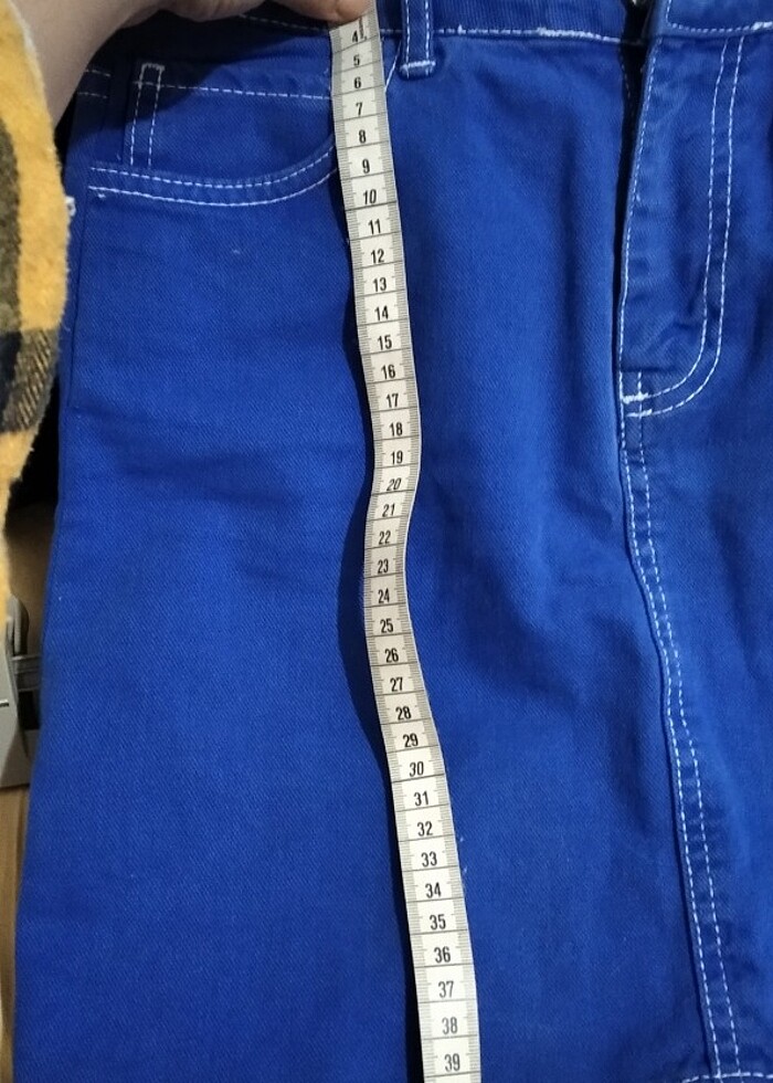 Kısa kot etek - Görsel 5