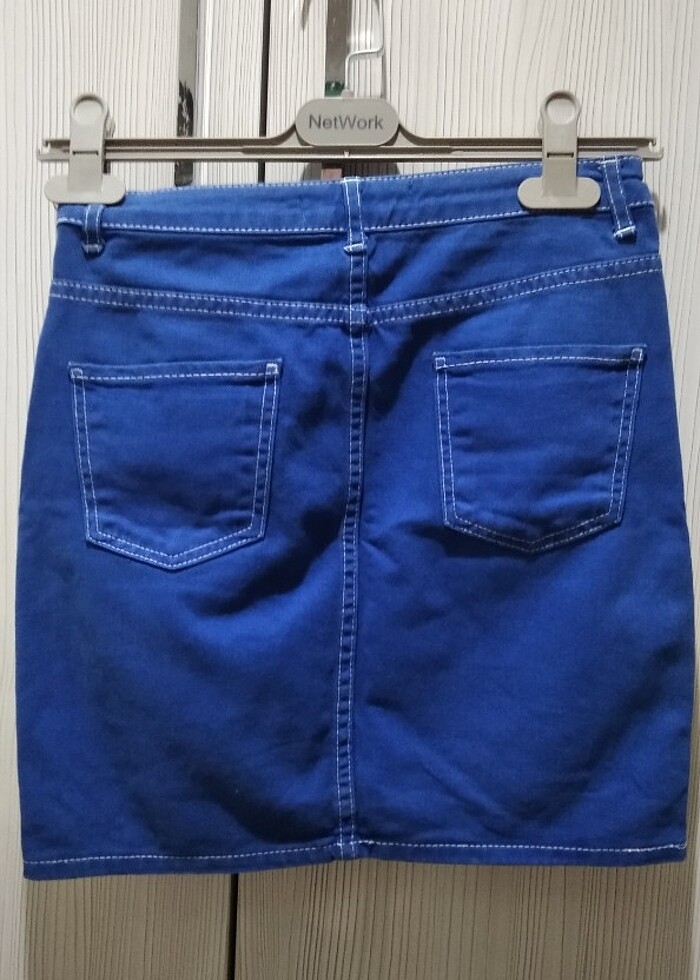 Kısa kot etek - Görsel 2