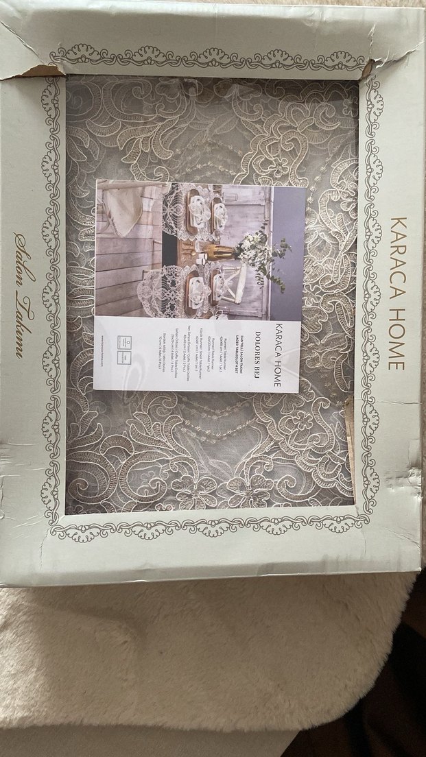 Karaca Home Dolores Bej Dantelli Salon Takımı - Görsel 2