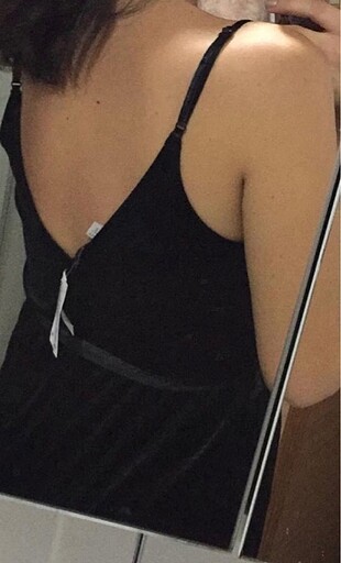 H&M Siyah Kadife Midi Boy H&M Tulum