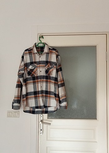 Erkek Bej Kareli Pamuklu Uzun Kollu Gömlek - Görsel 3