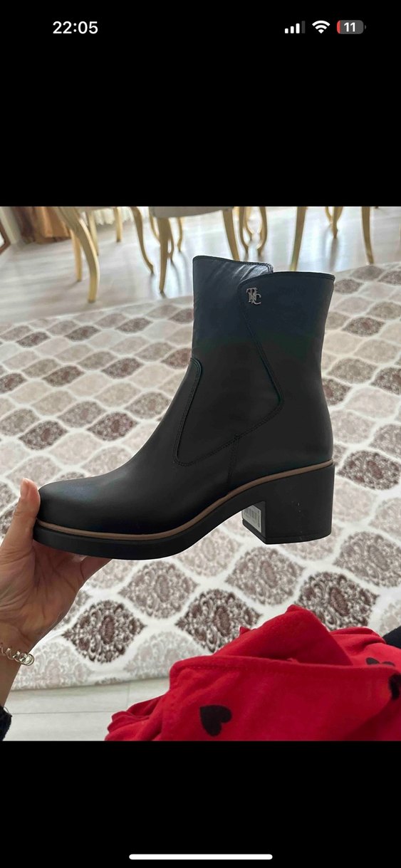 Kahverengi Deri Kadın Topuklu Bot ürün markası TAMER TANCA dır - Görsel 2