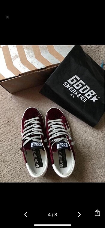 38 Beden bordo Renk Orijinal golden goose