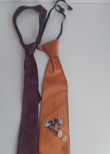 Çok Renkli Mickey Mouse Desenli Erkek Kravat - Görsel 2