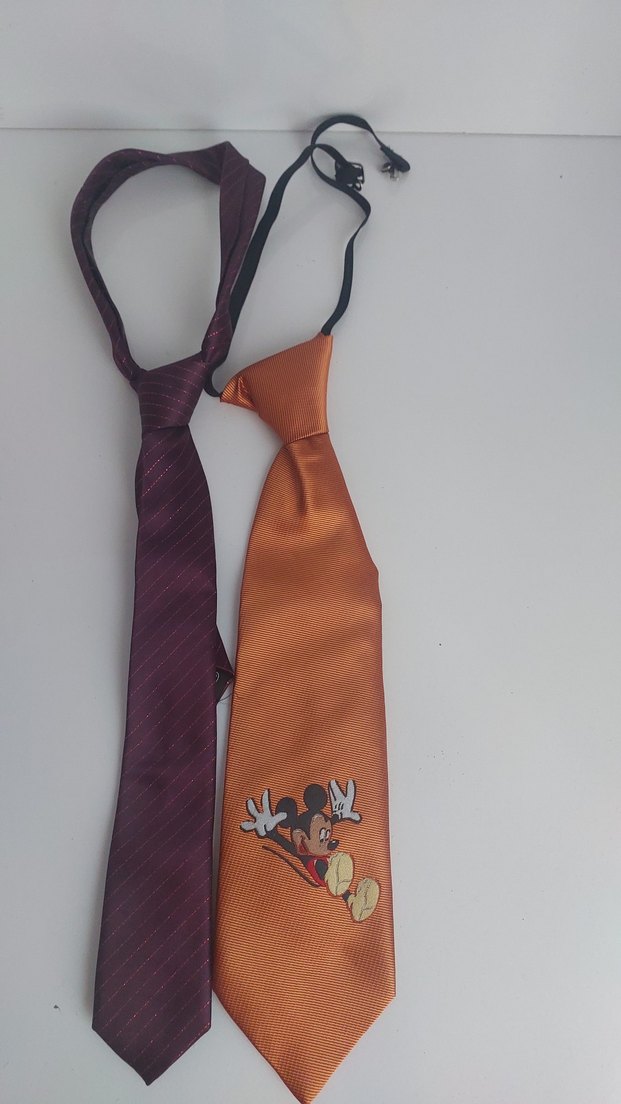 Çok Renkli Mickey Mouse Desenli Erkek Kravat - Görsel 2