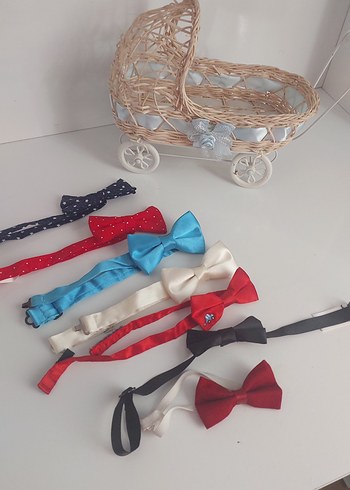 Çocuk Çok Renkli Fiyonk Kravat Seti - Görsel 2