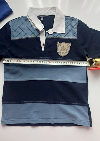 Erkek Mavi Denim Polo Sweatshirt 2 li - Görsel 5