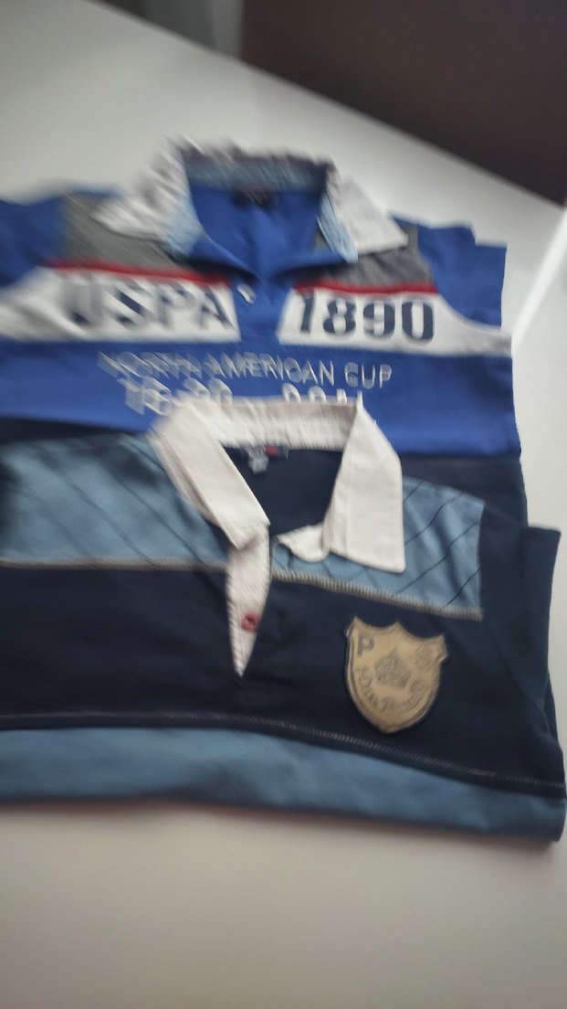 Erkek Mavi Denim Polo Sweatshirt 2 li - Görsel 2