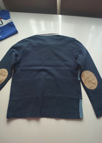 Erkek Çocuk Lacivert Denim Polo Tişört - Görsel 6