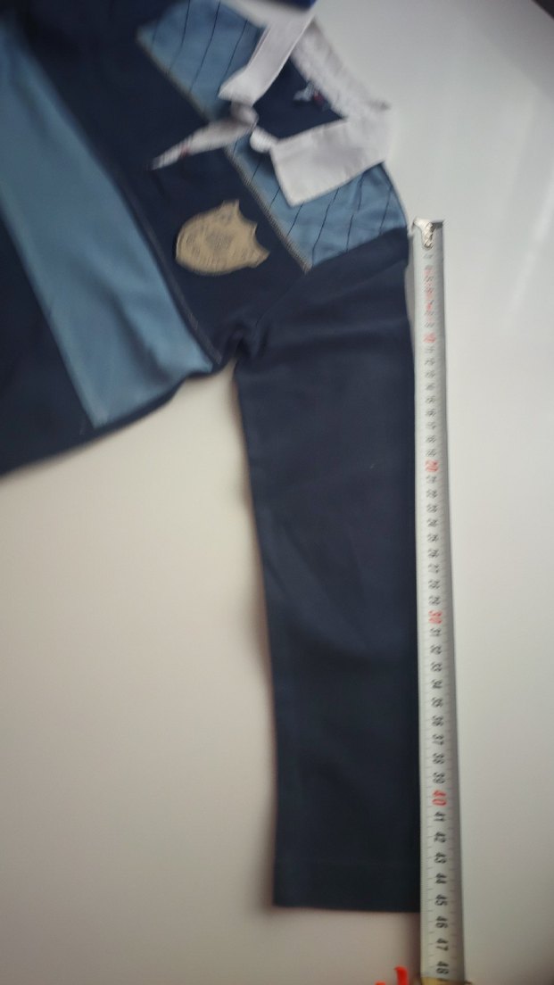 Erkek Çocuk Lacivert Denim Polo Tişört - Görsel 4
