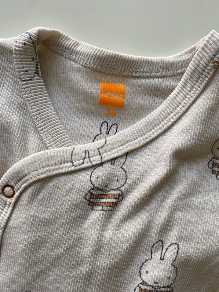 Bej Uzun Kollu Bebek Body Miffy Desenli - Görsel 4