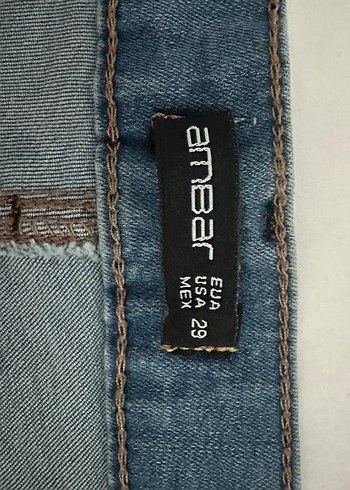Kadın Mavi Bol Kesim Mini Denim Şort - Görsel 5