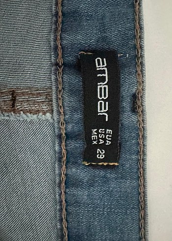 Kadın Mavi Bol Kesim Mini Denim Şort - Görsel 6
