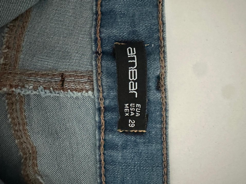 Kadın Mavi Bol Kesim Mini Denim Şort - Görsel 5