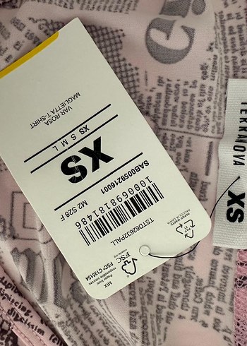 Pembe Baskılı Kısa Kollu Halter Yaka Tişört - Görsel 6