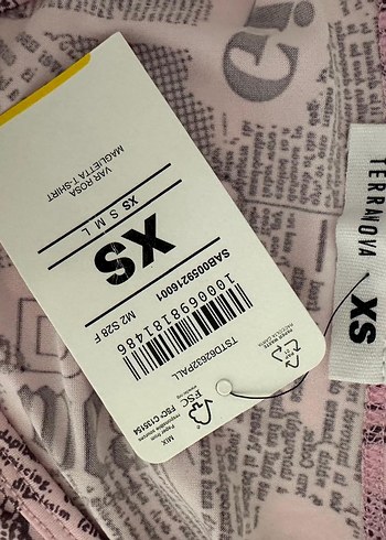 Pembe Baskılı Kısa Kollu Halter Yaka Tişört - Görsel 7