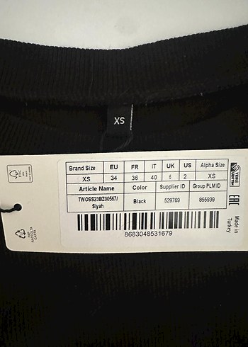 Siyah Kolsuz Crop Top Mini Kesim - Görsel 6