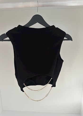 xs Beden siyah Renk Siyah Kolsuz Crop Top Mini Kesim