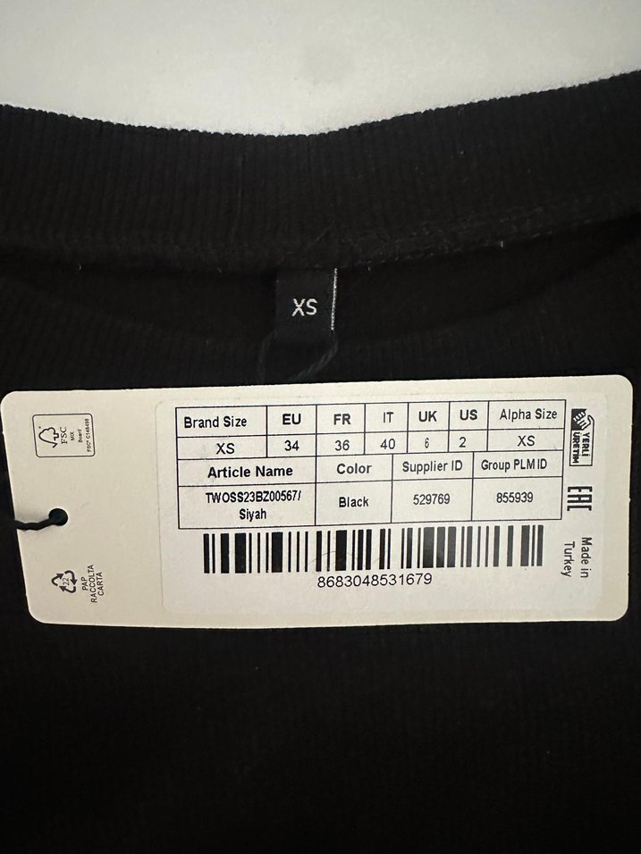 Siyah Kolsuz Crop Top Mini Kesim - Görsel 5