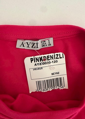 Pileli Pembe Keten Tişört - Görsel 6