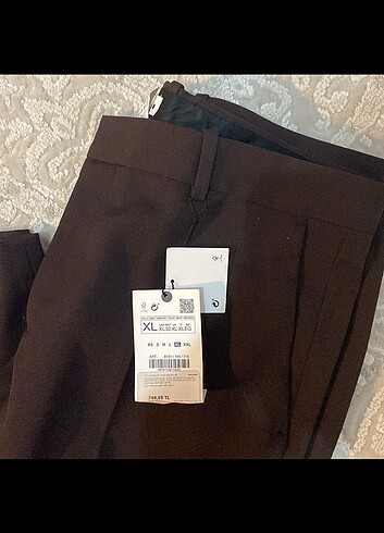 xl Beden kahverengi Renk Zara kahverengi xl 42 pantolon 