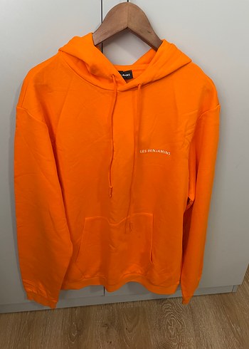 Les Benjamins Canli Turuncu Kapusonlu Sweatshirt
