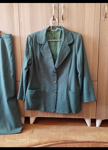Beden yeşil Renk Vintage Yeşil Ceket 44 Beden