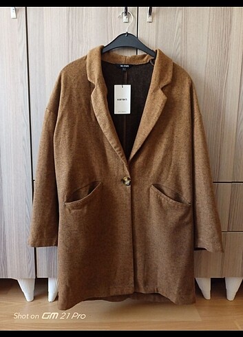 xl Beden camel Renk Koton Keçe Kaban Taba Rengi XL Beden
