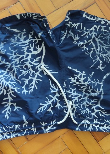 Bohem Desenli Lacivert Erkek Mayo Şortu - Görsel 2