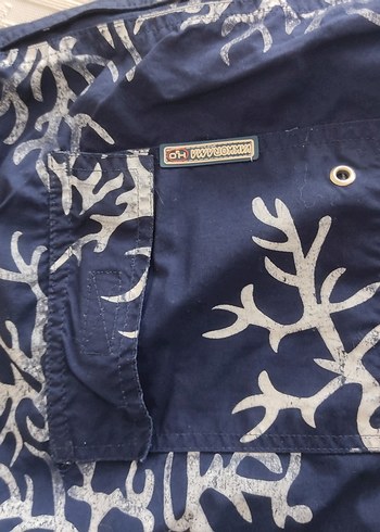 Bohem Desenli Lacivert Erkek Mayo Şortu - Görsel 4