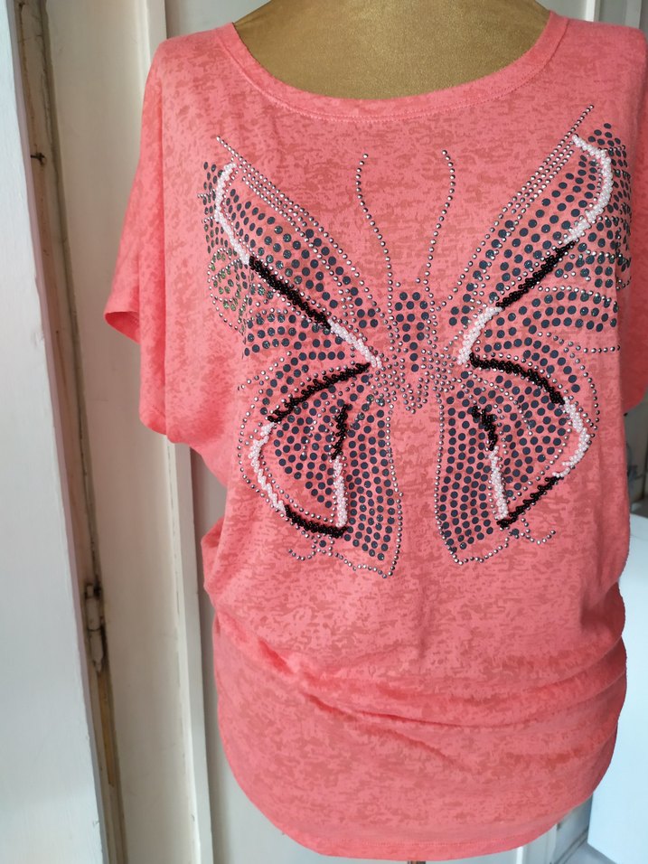 Pullu Pembe tişört - Görsel 2