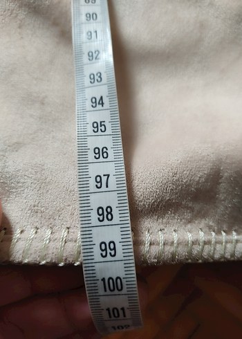 Bej Midi Süet Kadın Kaban - Görsel 10