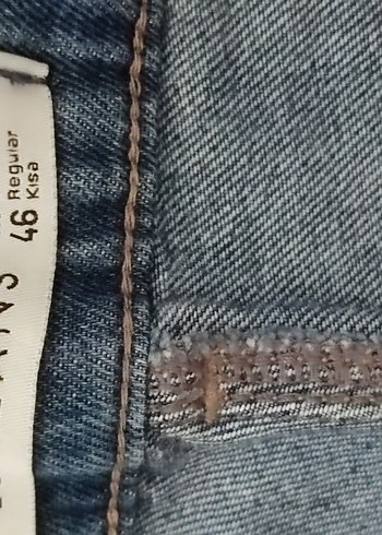 Mavi Rahat Kesim Midi Boy Kadın Kot Pantolon - Görsel 8