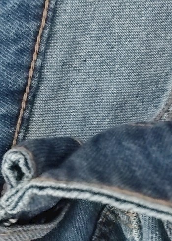 Mavi Rahat Kesim Midi Boy Kadın Kot Pantolon - Görsel 7