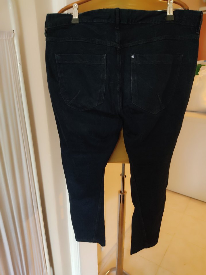 Erkek Siyah Bol Kesim Denim Pantolon - Görsel 3