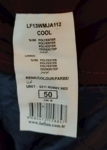 Bordo Düğmeli Erkek Ceket - Görsel 8