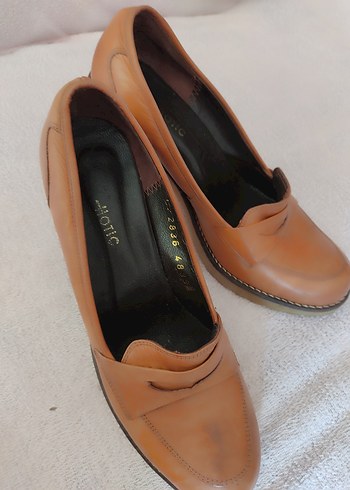 taba rengi Kadın Dolgu Topuk Ofis Ayakkabısı - Görsel 3