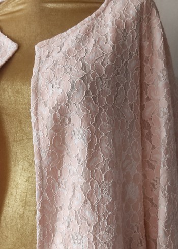 Dantel Detaylı Pembe ceket - Görsel 5
