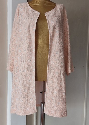 Dantel Detaylı Pembe ceket - Görsel 3