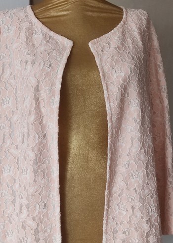 Dantel Detaylı Pembe ceket - Görsel 4