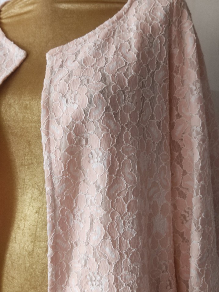 Dantel Detaylı Pembe ceket - Görsel 5