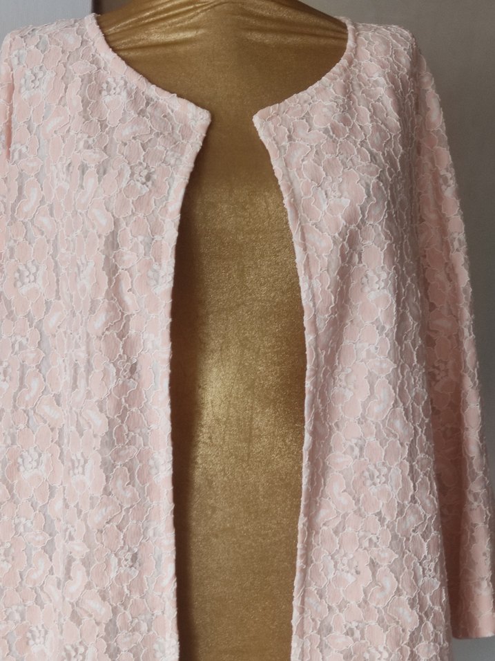 Dantel Detaylı Pembe ceket - Görsel 4