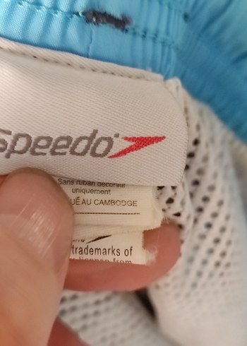 Erkek Mavi Desenli Mini Plaj Şortu - Görsel 6