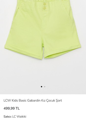 Basic Gabardin Kız Çocuk Şort