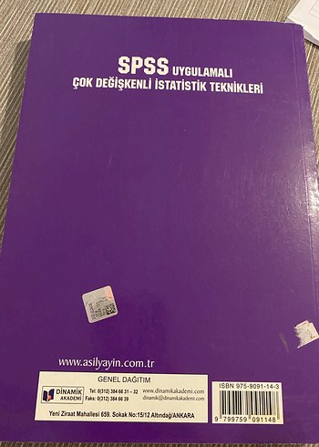 SPSS Uygulamalı Çok Değişkenli İstatistik Teknikleri Kitabı - Görsel 2