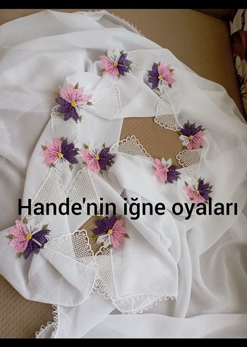 Dantel İşlemeli Beyaz Bohem Kadın Fuları - Görsel 3