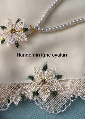 Dantel İşlemeli Beyaz Kadın Şal - Görsel 4